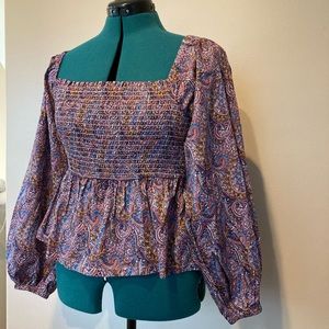 J. Crew Liberty of London peasant shirt